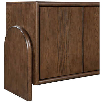Elanor Brown Oak Veneer Rubberwood Sideboard/Buffet