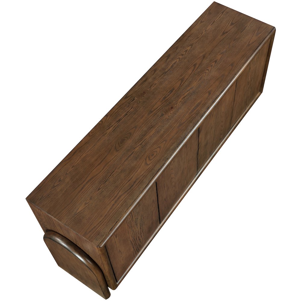 Elanor Brown Oak Veneer Rubberwood Sideboard/Buffet