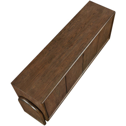 Elanor Brown Oak Veneer Rubberwood Sideboard/Buffet