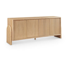 Elanor Natural Oak Veneer Rubberwood Sideboard/Buffet