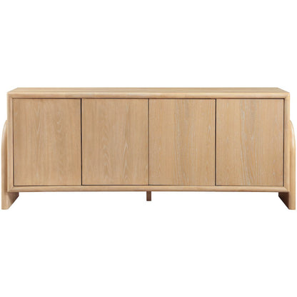 Elanor Natural Oak Veneer Rubberwood Sideboard/Buffet