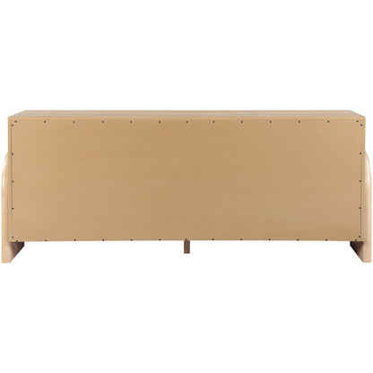 Elanor Natural Oak Veneer Rubberwood Sideboard/Buffet
