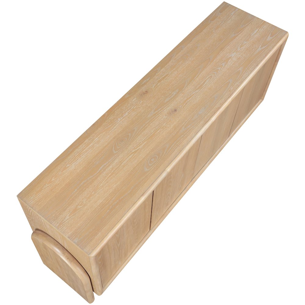 Elanor Natural Oak Veneer Rubberwood Sideboard/Buffet