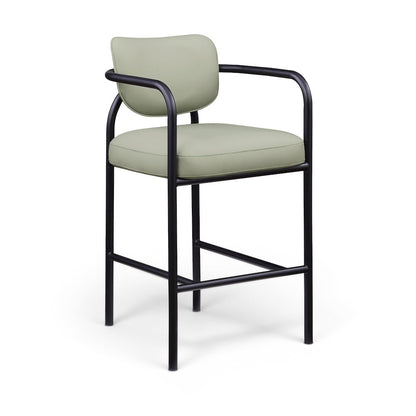 Serava Mint Vegan Leather Upholstered Bar Stool