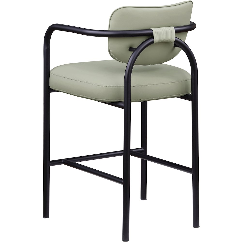 Serava Mint Vegan Leather Upholstered Bar Stool