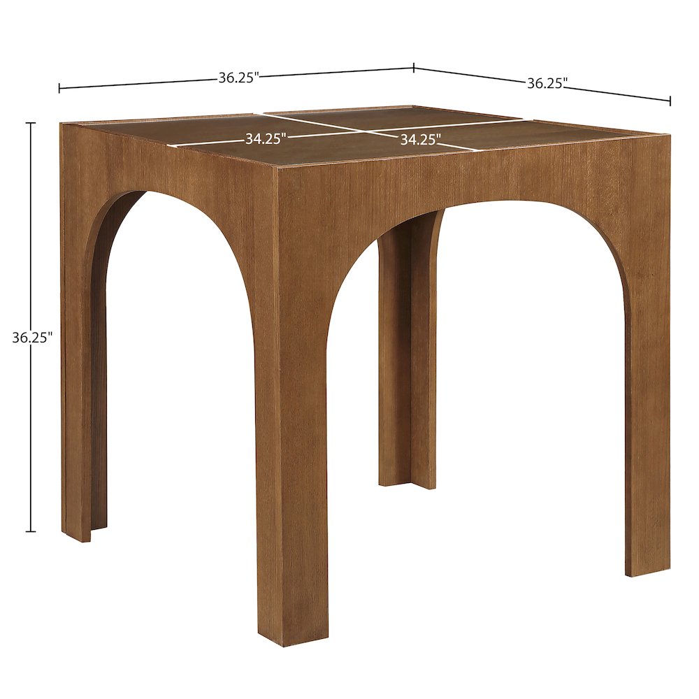 Waldorf Brown Tempered Glass Top Counter Height Table