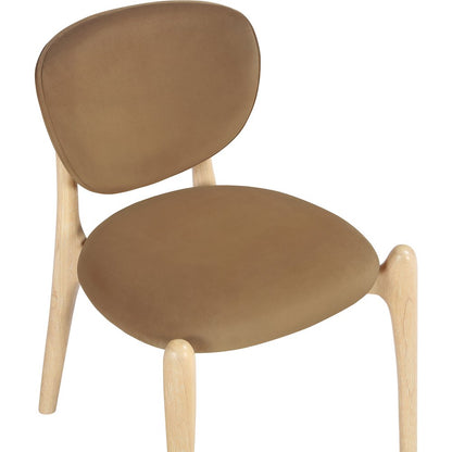 Velora Saddle Velvet Performance Fabric Upholstered Dining Chair, Set of 2