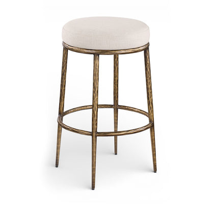 Ferro Beige Performance Fabric Upholstered Bar Stool