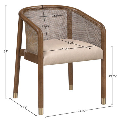 Sylvan Beige Vegan Leather Upholstered Dining Chair, Set of 2