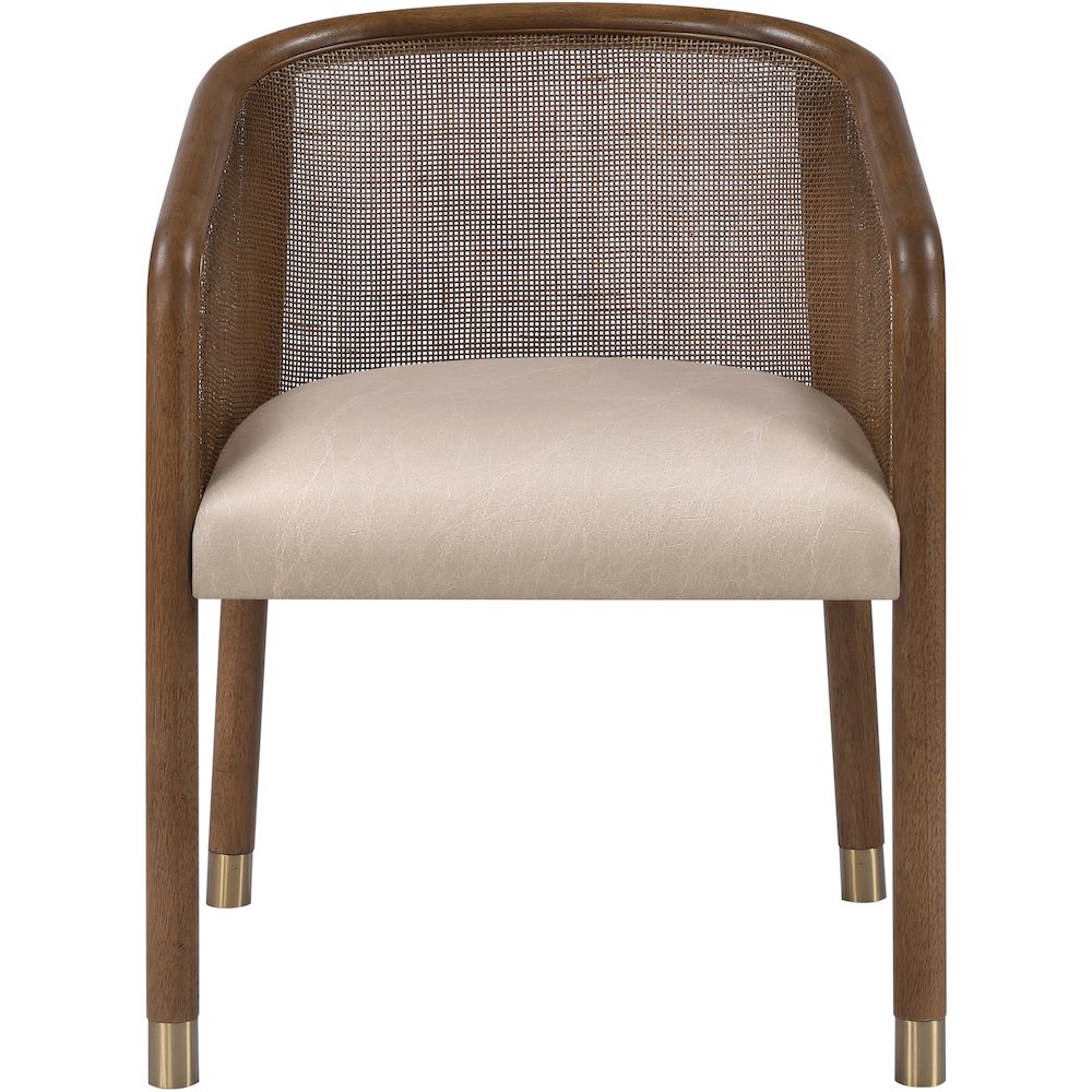 Sylvan Beige Vegan Leather Upholstered Dining Chair, Set of 2