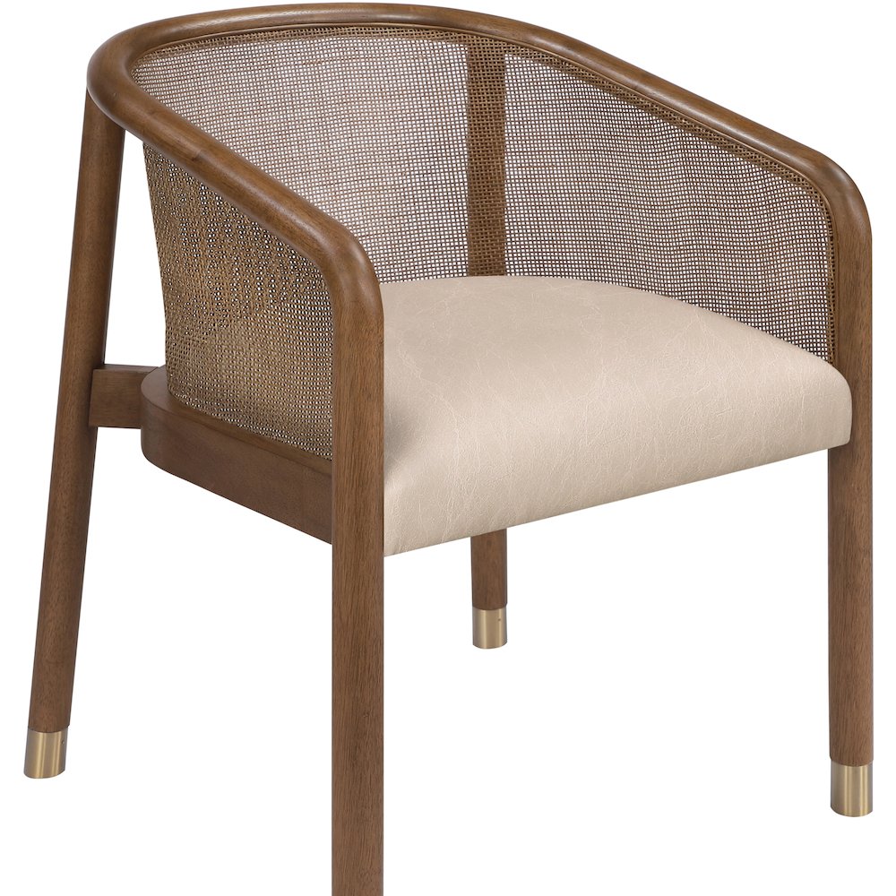 Sylvan Beige Vegan Leather Upholstered Dining Chair, Set of 2