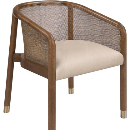 Sylvan Beige Vegan Leather Upholstered Dining Chair, Set of 2