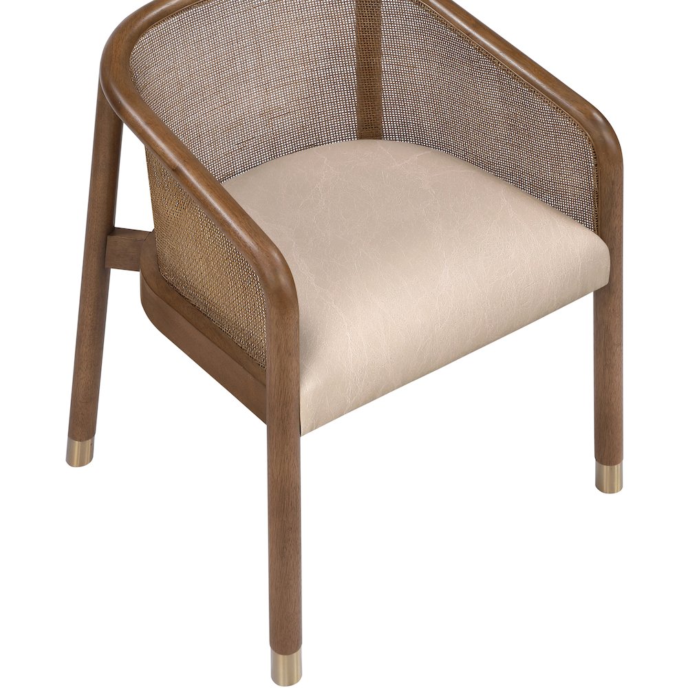 Sylvan Beige Vegan Leather Upholstered Dining Chair, Set of 2