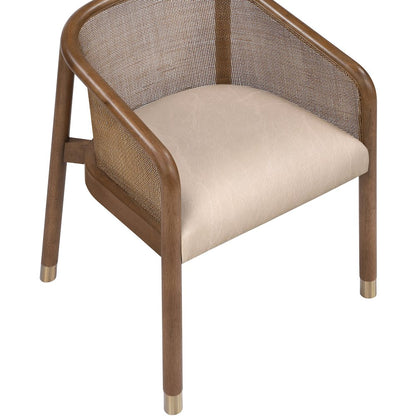 Sylvan Beige Vegan Leather Upholstered Dining Chair, Set of 2