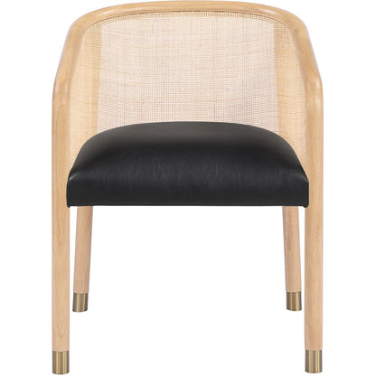 Sylvan Black Vegan Leather Upholstered Dining Chair, Set of 2