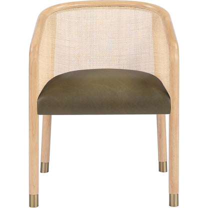 Sylvan Olive Vegan Leather Upholstered Dining Chair, Set of 2