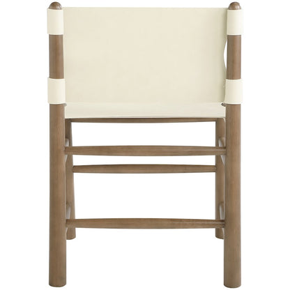 Santos Cream Vegan Leather Upholstered Dining Chair, Set of 2
