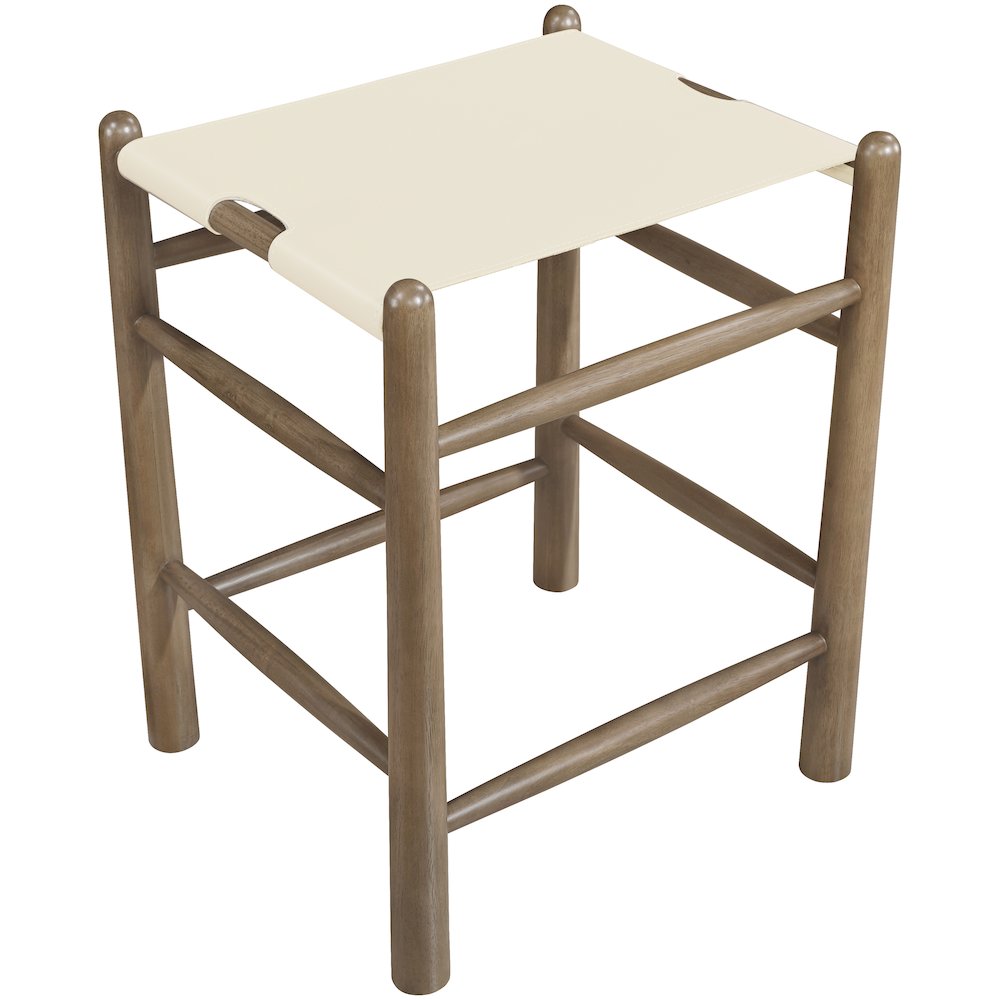 Santos Cream Vegan Leather Upholstered Counter Stool