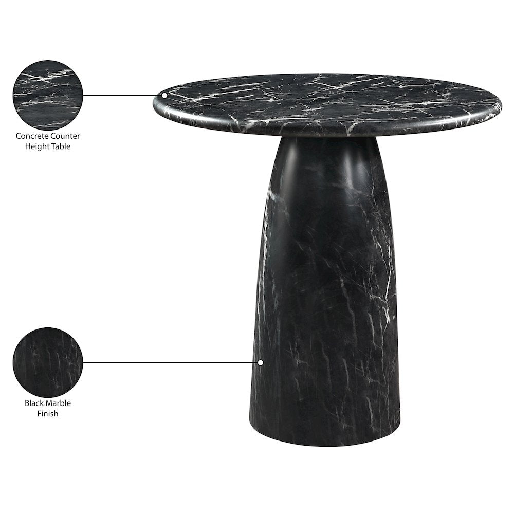 Cosenza Black Concrete Indoor/Outdoor Counter Height Table