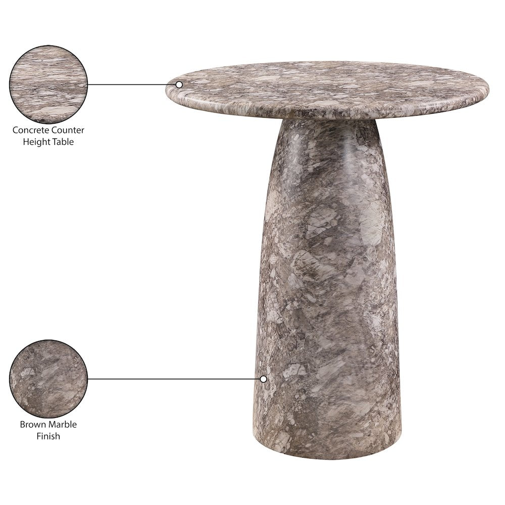 Cosenza Brown Concrete Indoor/Outdoor Counter Height Table