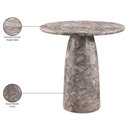 Cosenza Brown Concrete Indoor/Outdoor Counter Height Table