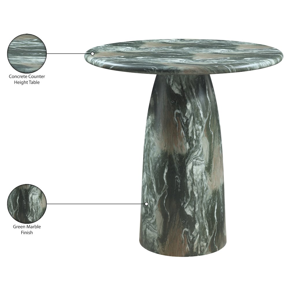 Cosenza Green Concrete Indoor/Outdoor Counter Height Table