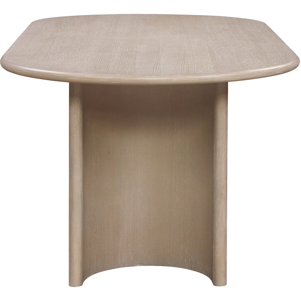 Caldra 94" Natural Oak Veneer And Solid Wood Dining Table