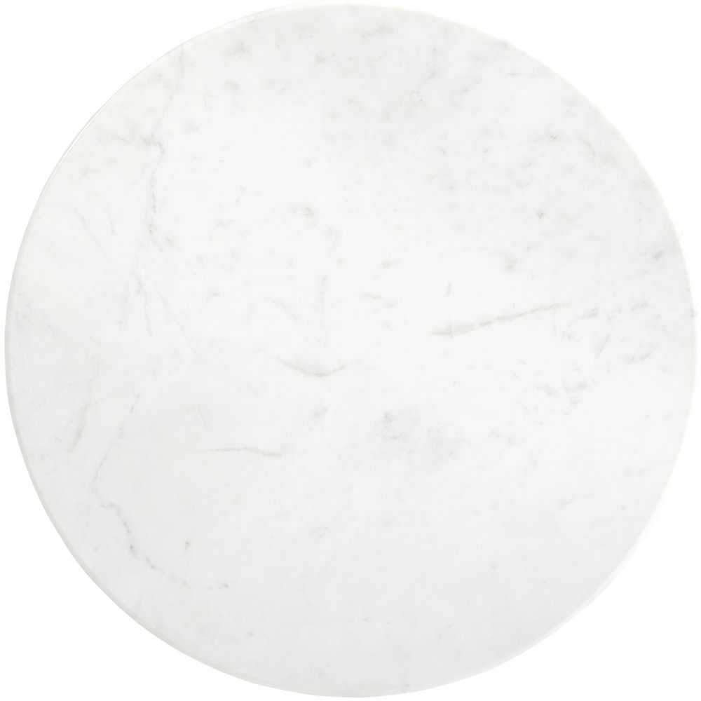Liona White Marble And Mango Wood End Table