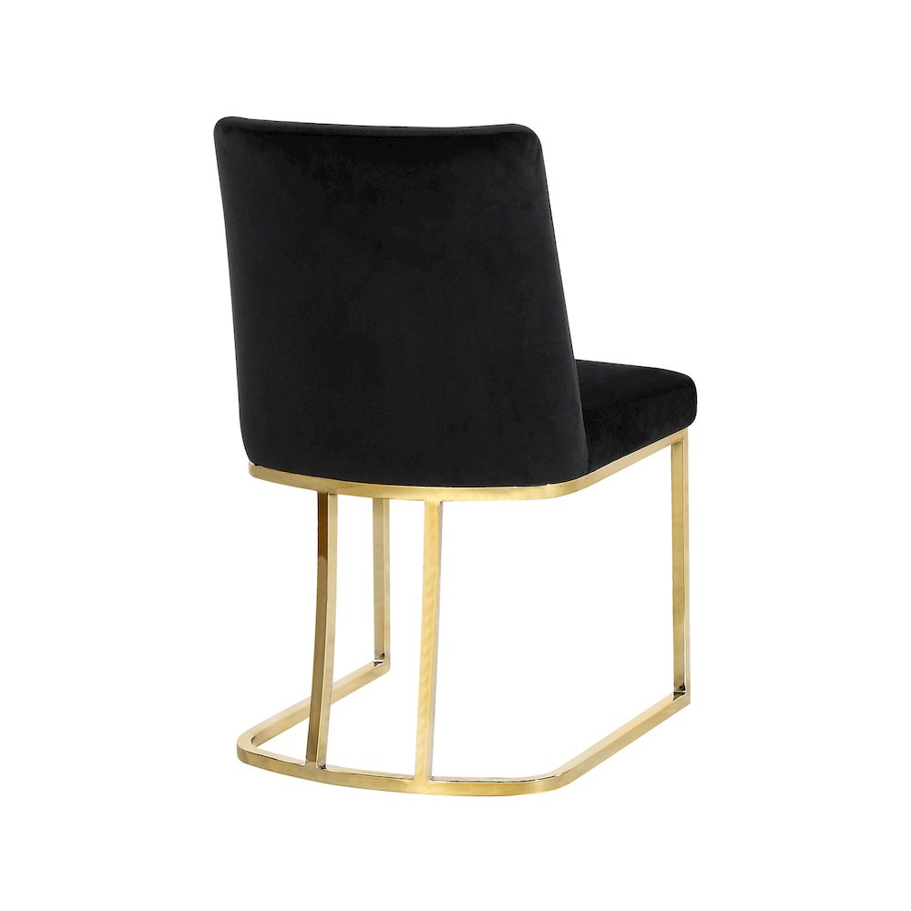 Heidi Black Velvet Dining Chair, Set of 2