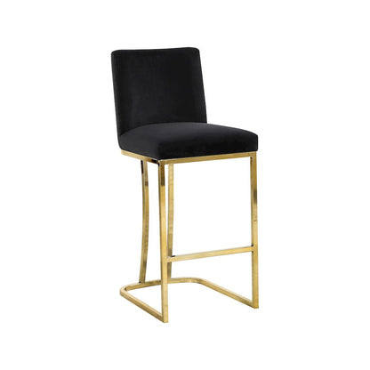 Heidi Black Velvet Stool