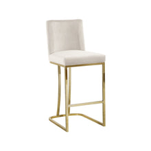 Heidi Cream Velvet Stool