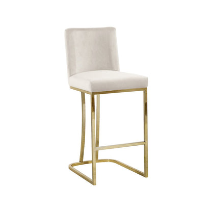 Heidi Cream Velvet Stool