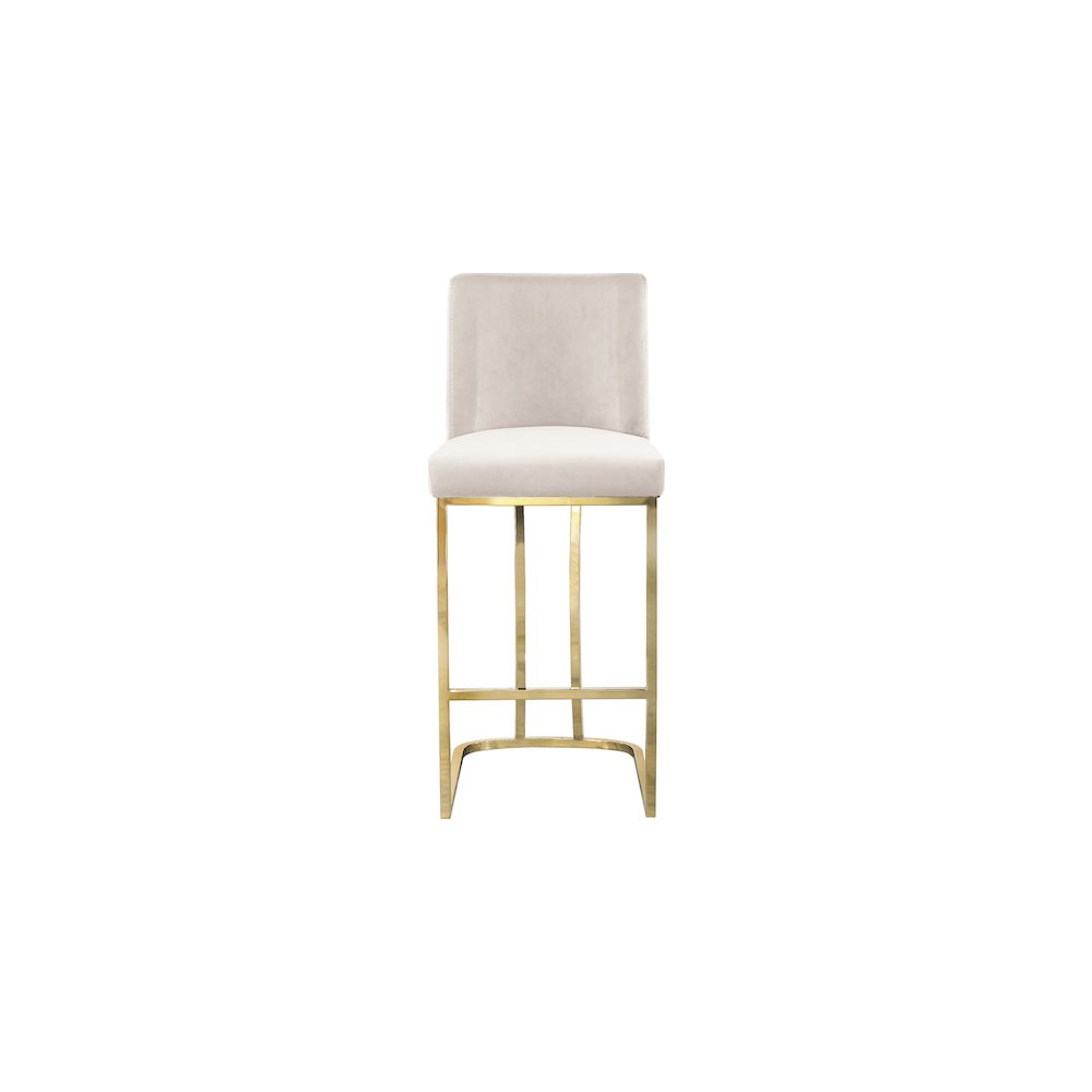 Heidi Cream Velvet Stool