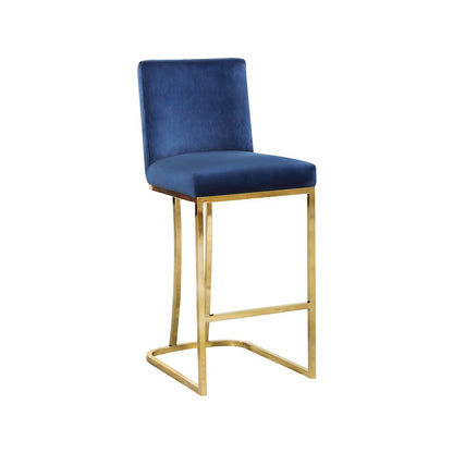 Heidi Navy Velvet Stool
