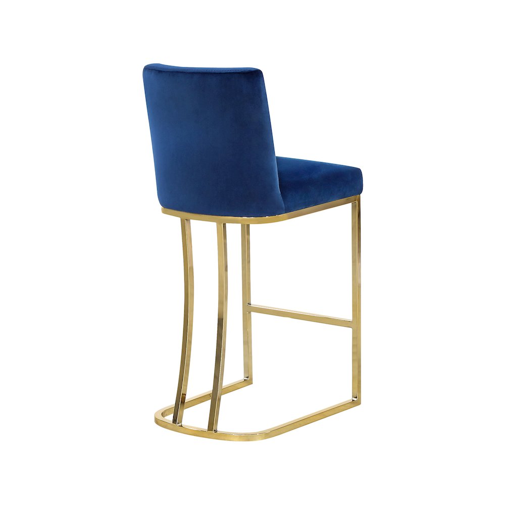 Heidi Navy Velvet Stool