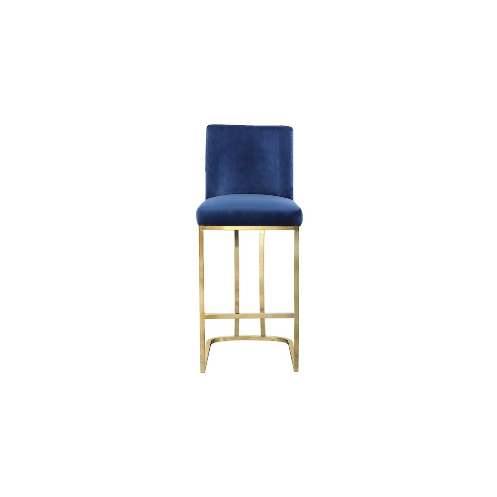 Heidi Navy Velvet Stool