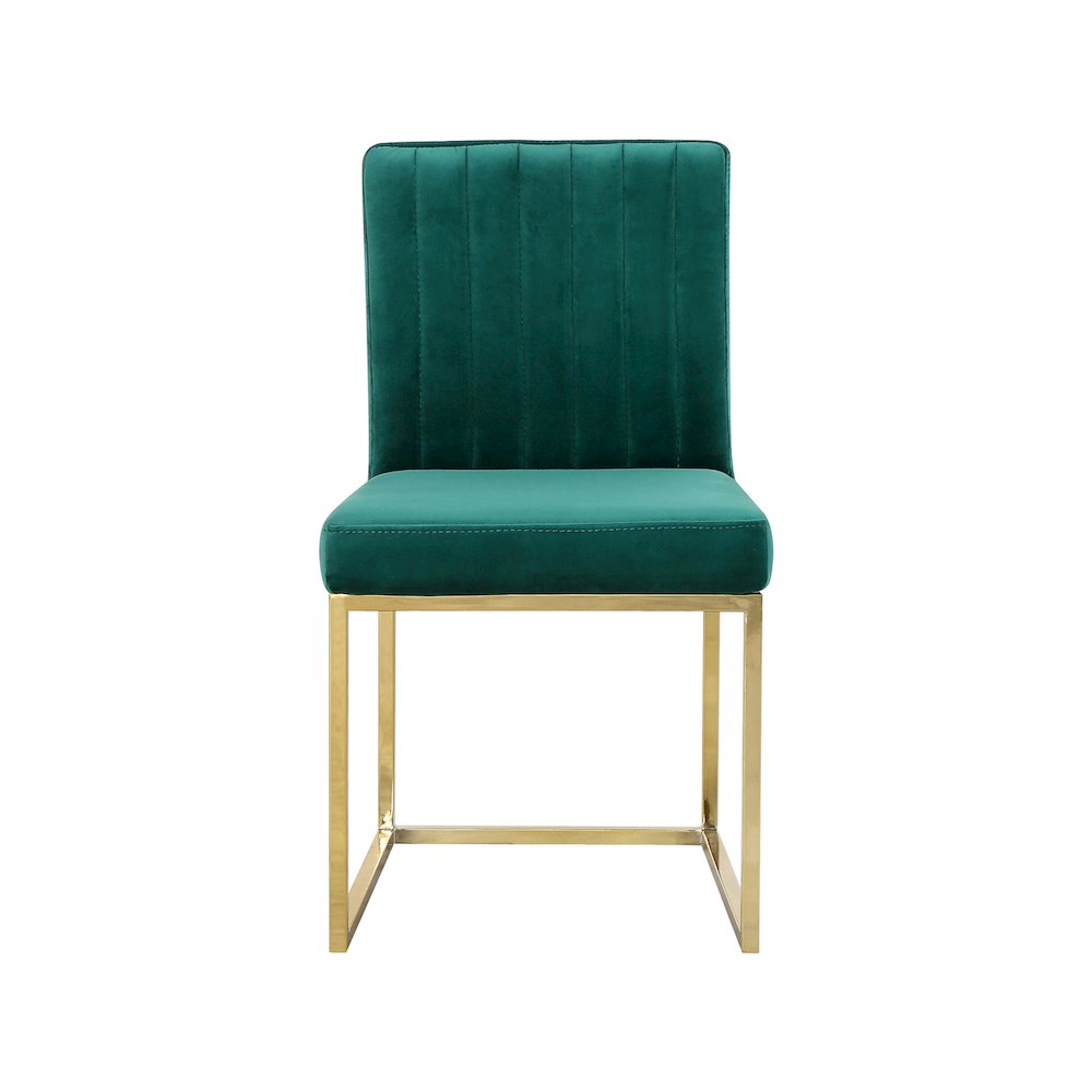 Giselle Green Velvet Dining Chair, Set of 2