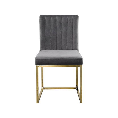 Giselle Grey Velvet Dining Chair, Set of 2