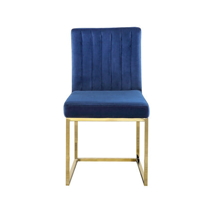Giselle Navy Velvet Dining Chair, Set of 2