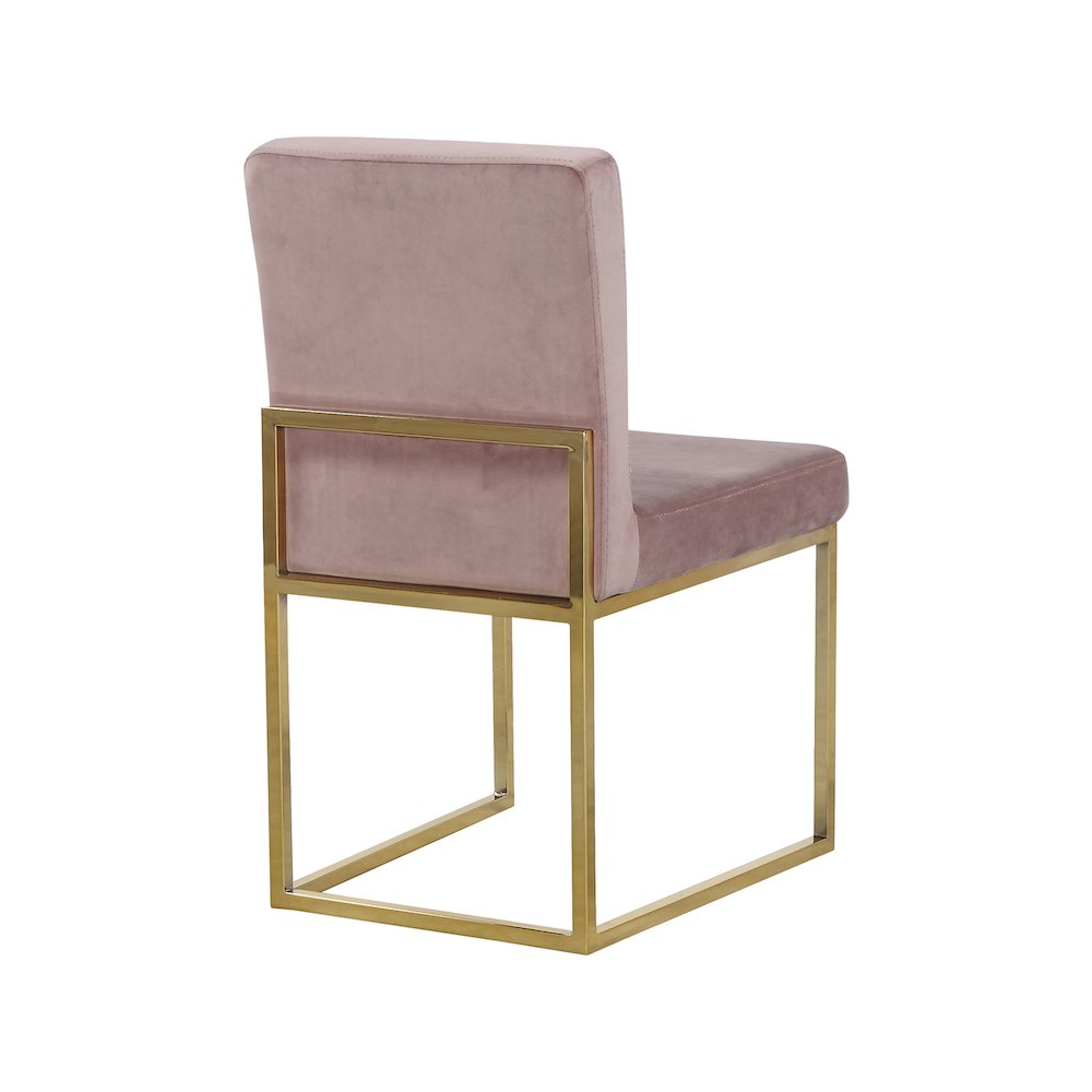 Giselle Pink Velvet Dining Chair, Set of 2