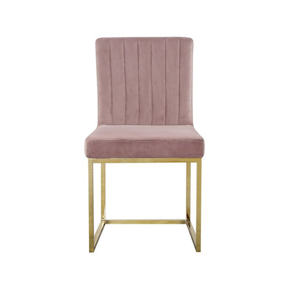 Giselle Pink Velvet Dining Chair, Set of 2