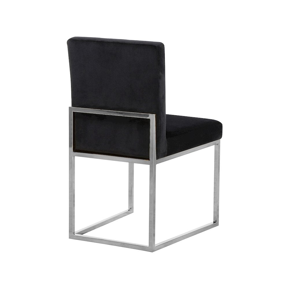 Giselle Black Velvet Dining Chair, Set of 2