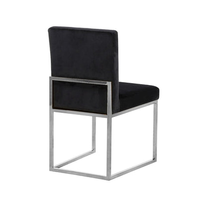 Giselle Black Velvet Dining Chair, Set of 2