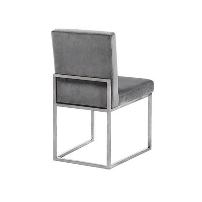 Giselle Grey Velvet Dining Chair, Set of 2