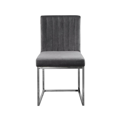 Giselle Grey Velvet Dining Chair, Set of 2