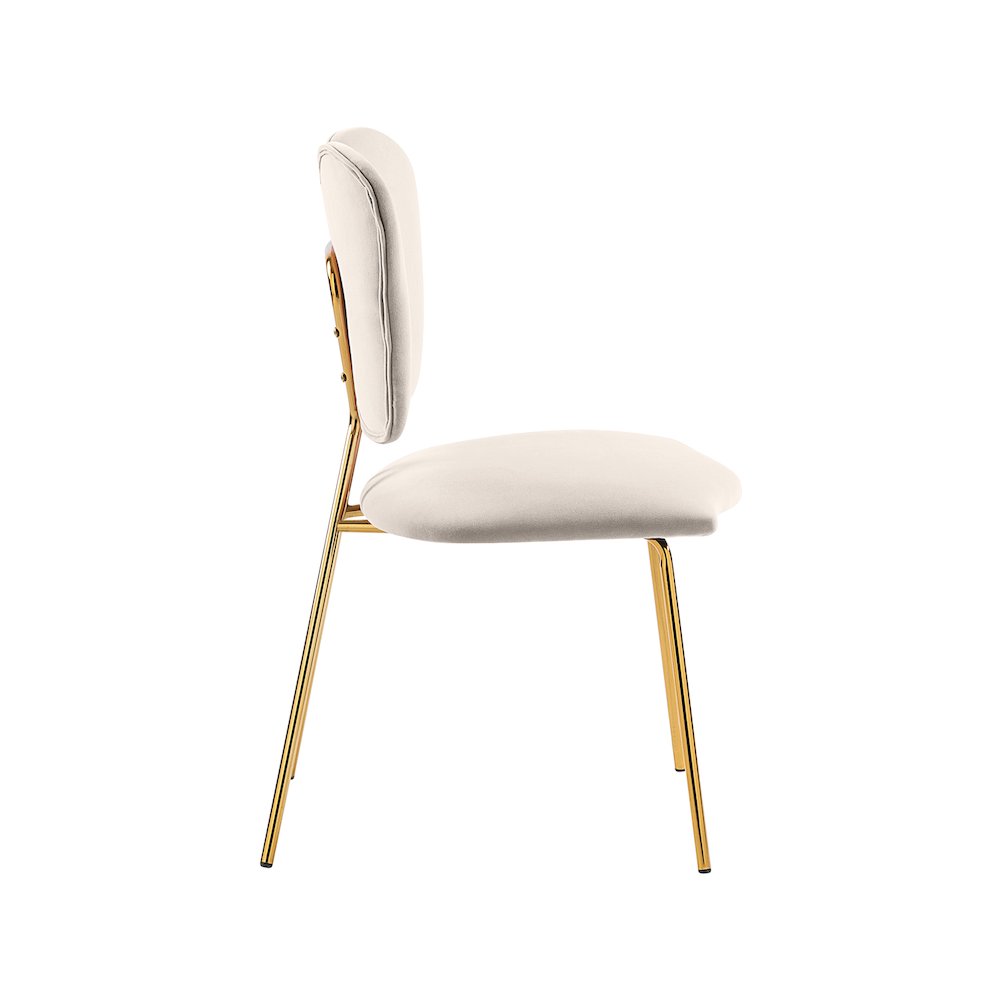 Angel Cream Velvet Dining Chair, Set of 2