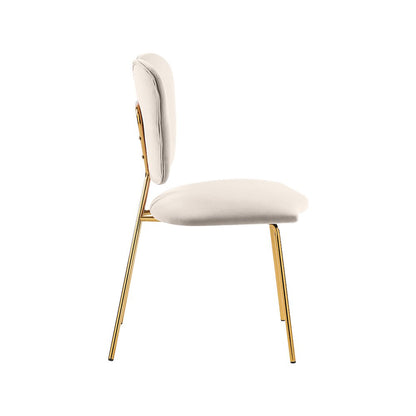 Angel Cream Velvet Dining Chair, Set of 2