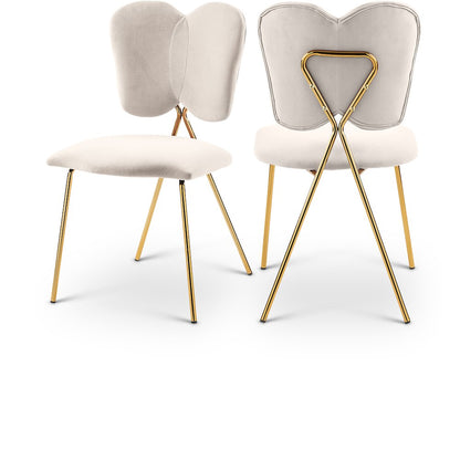 Angel Cream Velvet Dining Chair, Set of 2