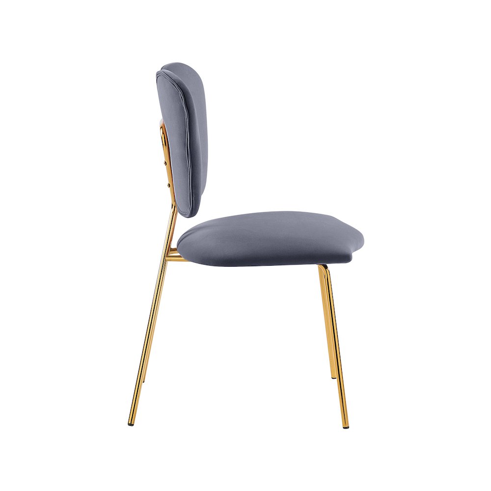Angel Grey Velvet Dining Chair, Set of 2