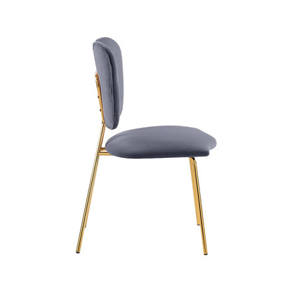 Angel Grey Velvet Dining Chair, Set of 2